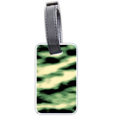 Green  Waves Abstract Series No14 Luggage Tag (one Side)