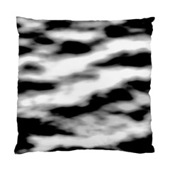 Black Waves Abstract Series No 2 Standard Cushion Case (two Sides) by DimitriosArt