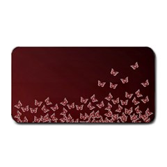 Red Gradient Butterflies Pattern, Nature Theme Medium Bar Mats by Casemiro