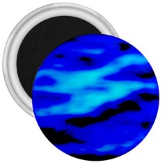 Blue Waves Abstract Series No13 3  Magnets by DimitriosArt