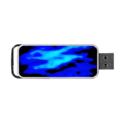 Blue Waves Abstract Series No13 Portable Usb Flash (one Side) by DimitriosArt