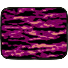 Velvet  Waves Abstract Series No1 Fleece Blanket (mini) by DimitriosArt