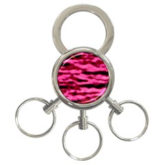 Rose  Waves Abstract Series No2 3-ring Key Chain by DimitriosArt