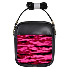 Rose  Waves Abstract Series No2 Girls Sling Bag by DimitriosArt