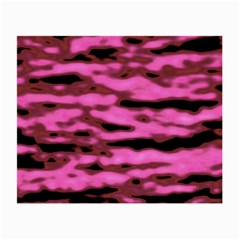 Pink  Waves Abstract Series No1 Small Glasses Cloth by DimitriosArt