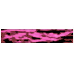 Pink  Waves Abstract Series No1 Large Flano Scarf  by DimitriosArt