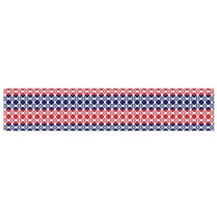 Red Blue White Troll Knots Pattern Small Flano Scarf by CVFabricShop