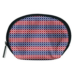 Red Blue White Troll Knots Pattern Accessory Pouch (medium)