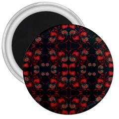 Floral Pattern Paisley Style Paisley Print   3  Magnets by Eskimos