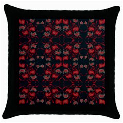 Floral Pattern Paisley Style Paisley Print   Throw Pillow Case (black) by Eskimos