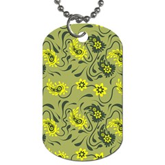 Floral Pattern Paisley Style Paisley Print   Dog Tag (two Sides) by Eskimos