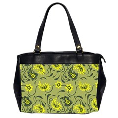 Floral Pattern Paisley Style Paisley Print   Oversize Office Handbag (2 Sides) by Eskimos
