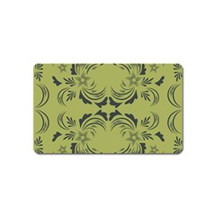 Floral Folk Damask Pattern Fantasy Flowers  Magnet (name Card) by Eskimos