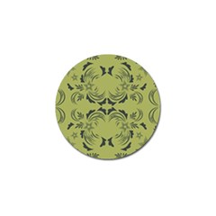 Floral Folk Damask Pattern Fantasy Flowers  Golf Ball Marker (10 Pack)