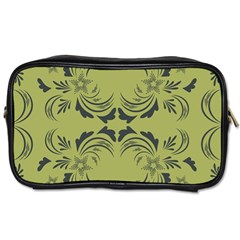 Floral Folk Damask Pattern Fantasy Flowers  Toiletries Bag (two Sides) by Eskimos