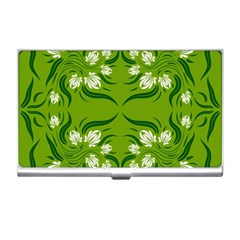 Floral Folk Damask Pattern  Business Card Holder by Eskimos