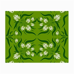 Floral Folk Damask Pattern  Small Glasses Cloth by Eskimos