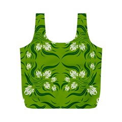 Floral folk damask pattern  Full Print Recycle Bag (M)