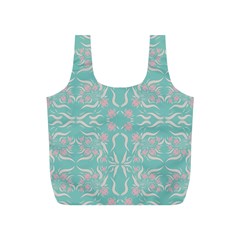 Floral Folk Damask Pattern  Full Print Recycle Bag (s) by Eskimos