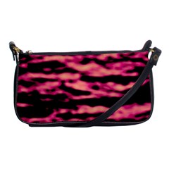 Pink  Waves Abstract Series No2 Shoulder Clutch Bag