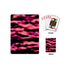 Pink  Waves Abstract Series No2 Playing Cards Single Design (mini) by DimitriosArt