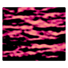 Pink  Waves Abstract Series No2 Double Sided Flano Blanket (small)  by DimitriosArt