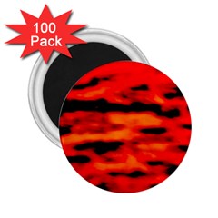 Red  Waves Abstract Series No16 2 25  Magnets (100 Pack)  by DimitriosArt