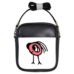 Cute Baby Monster Isolated Drawing Girls Sling Bag