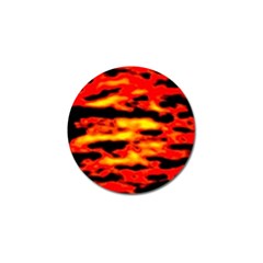 Red  Waves Abstract Series No17 Golf Ball Marker (4 Pack) by DimitriosArt