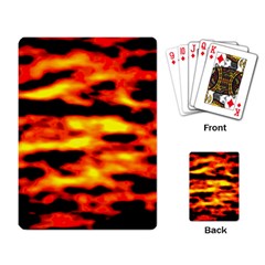 Red  Waves Abstract Series No18 Playing Cards Single Design (rectangle) by DimitriosArt