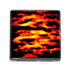 Red  Waves Abstract Series No18 Memory Card Reader (square 5 Slot) by DimitriosArt