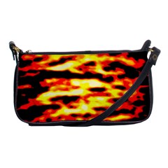 Red  Waves Abstract Series No19 Shoulder Clutch Bag by DimitriosArt