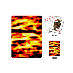 Red  Waves Abstract Series No19 Playing Cards Single Design (mini) by DimitriosArt