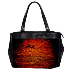 Red Waves Flow Series 1 Oversize Office Handbag by DimitriosArt