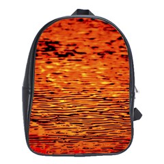 Red Waves Flow Series 1 School Bag (xl) by DimitriosArt