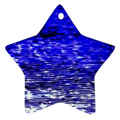 Blue Waves Flow Series 1 Star Ornament (two Sides) by DimitriosArt