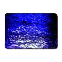 Blue Waves Flow Series 1 Small Doormat  by DimitriosArt