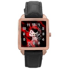 Shaman Rose Gold Leather Watch  by MRNStudios