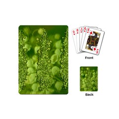 Green Fresh  Lilies Of The Valley The Return Of Happiness So Decorative Playing Cards Single Design (mini) by pepitasart