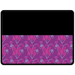 Floral Double Sided Fleece Blanket (Large) 