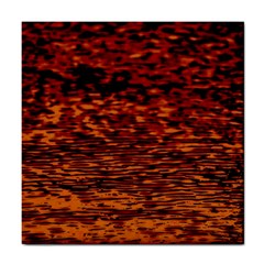 Red Waves Flow Series 2 Tile Coaster