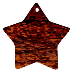 Red Waves Flow Series 2 Ornament (Star)