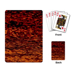 Red Waves Flow Series 2 Playing Cards Single Design (Rectangle)