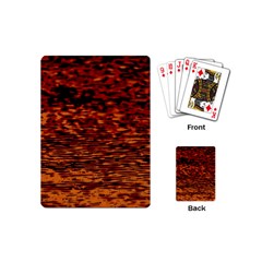 Red Waves Flow Series 2 Playing Cards Single Design (mini) by DimitriosArt