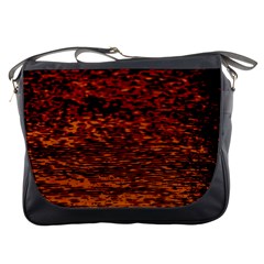 Red Waves Flow Series 2 Messenger Bag