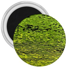 Green Waves Flow Series 1 3  Magnets by DimitriosArt
