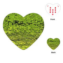 Green Waves Flow Series 1 Playing Cards Single Design (heart) by DimitriosArt