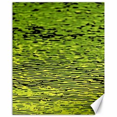 Green Waves Flow Series 1 Canvas 16  X 20  by DimitriosArt