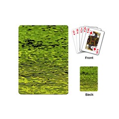 Green Waves Flow Series 1 Playing Cards Single Design (mini) by DimitriosArt