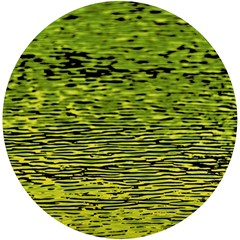 Green Waves Flow Series 1 Uv Print Round Tile Coaster